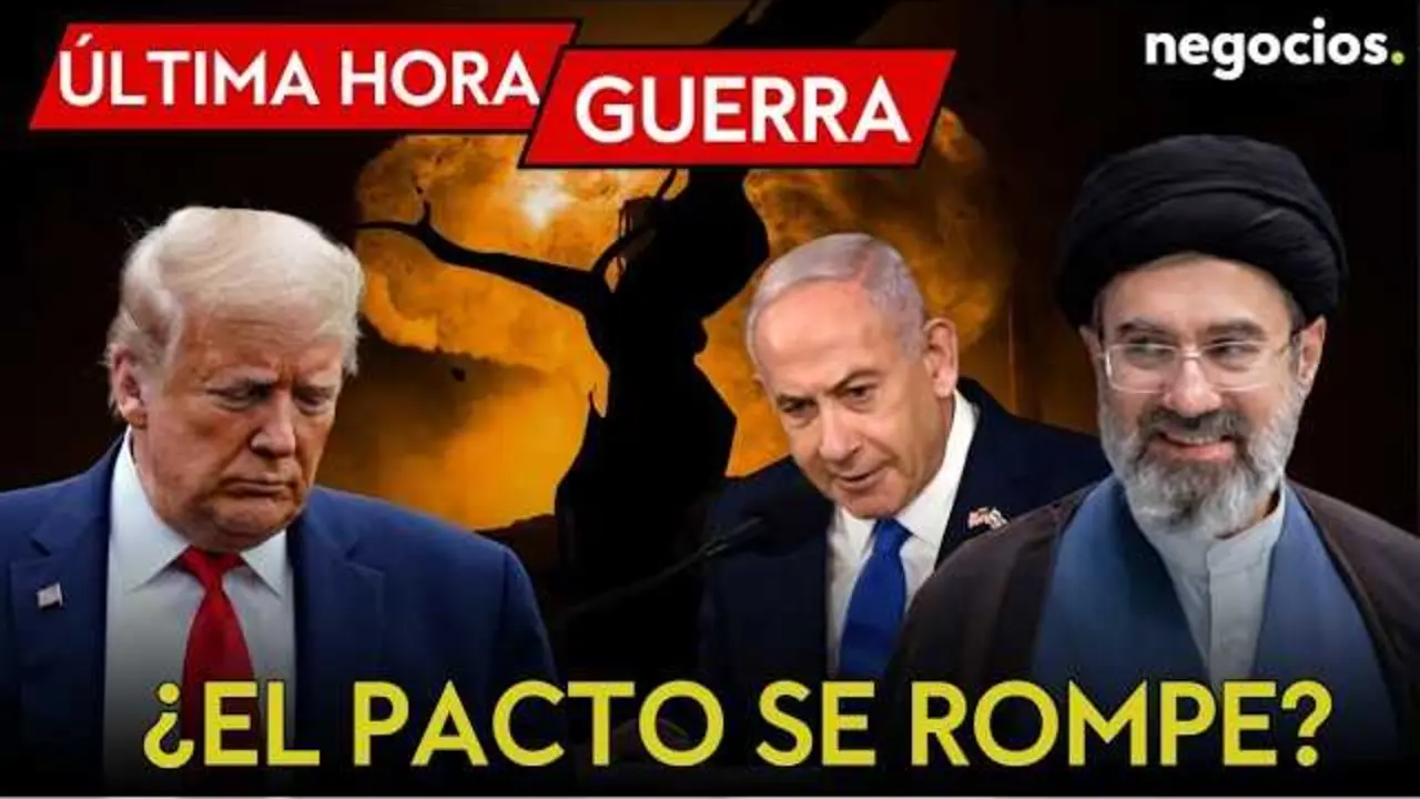 Captura de pantalla del v&iacute;deo que muestra a los ministros de Asuntos Exteriores de Ir&aacute;n y Defensa de Israel durante declaraciones oficiales.<br>                        <br>                        <br>                        <br>                      