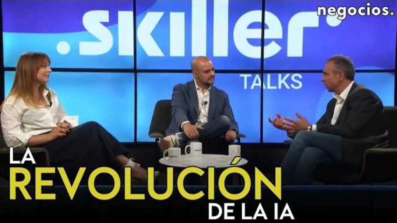 Jos&eacute; Luis L&oacute;pez e Silva y Constanza Flores de Making Science explicando la revoluci&oacute;n de la IA ag&eacute;ntica en un panel de Negocios TV<br>                        <br>                        <br>                        <br>                      