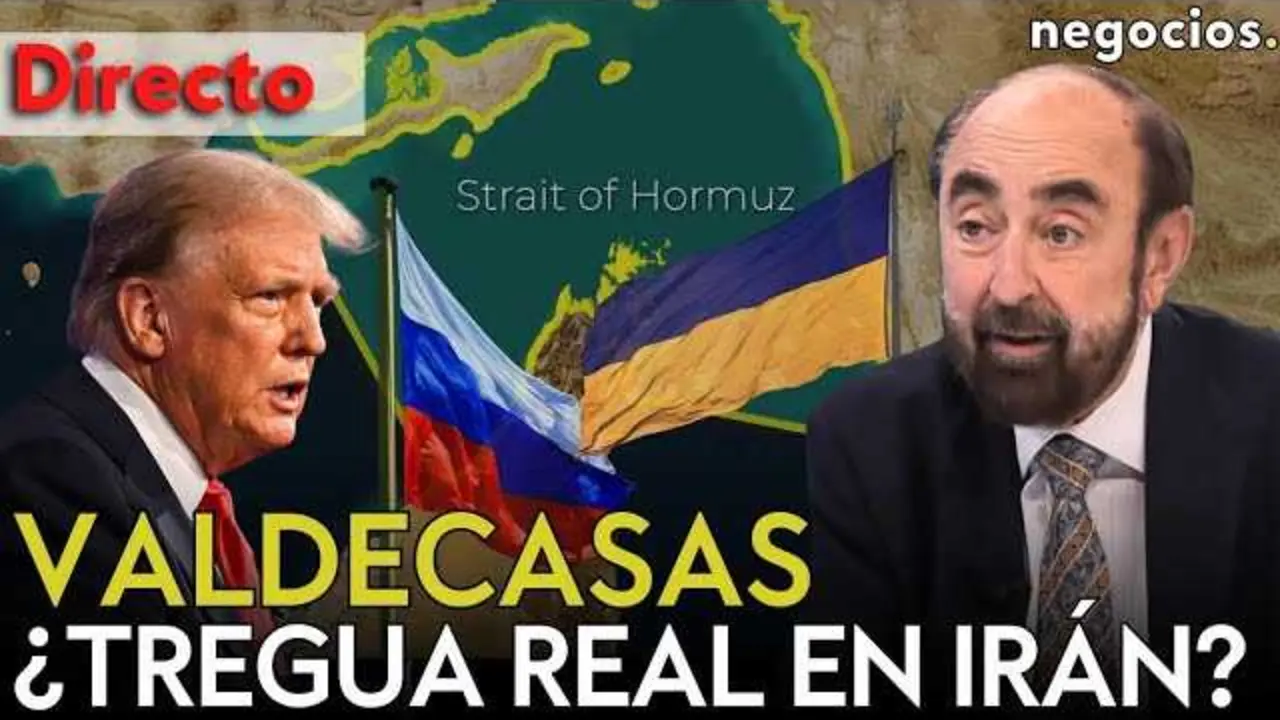 Ignacio Garc&iacute;a-Valdecasas durante el directo en Negocios TV comentando la situaci&oacute;n geopol&iacute;tica global y su impacto en la econom&iacute;a.<br>                        <br>                        <br>                        <br>                      