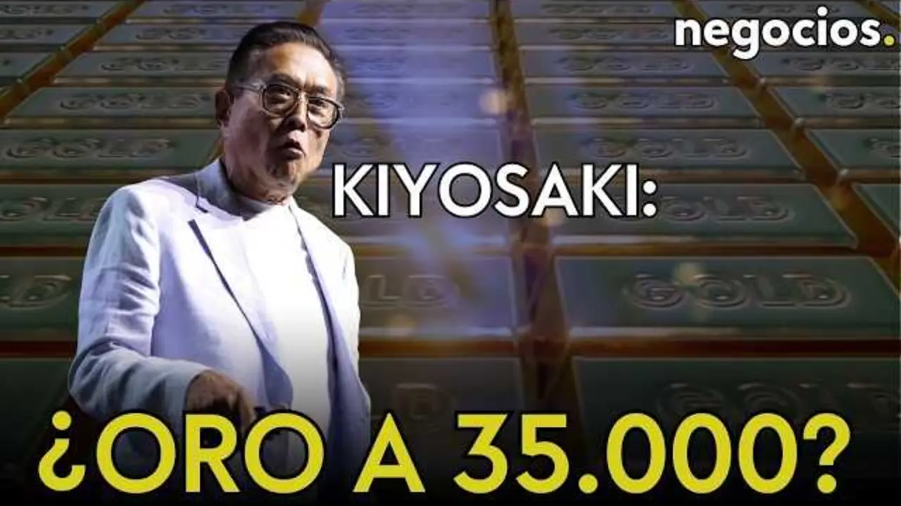 Thumbnail del v&iacute;deo donde Robert Kiyosaki habla sobre la p&eacute;rdida de valor del efectivo y la predicci&oacute;n del oro a 35.000 d&oacute;lares.<br>                        <br>                        <br>                        <br>                      