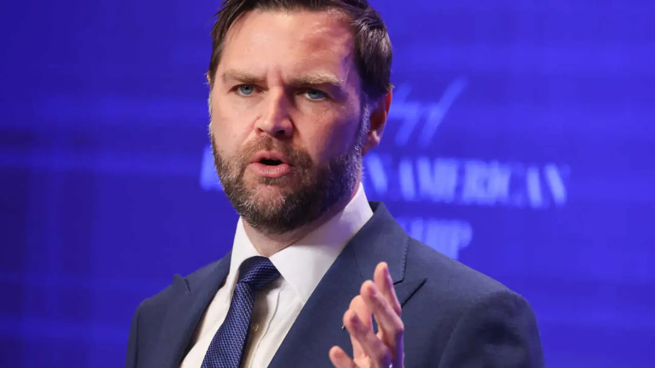 U.S. Vice President JD Vance attends a joint press conference with Hungarian Prime Minister Viktor Orban in Budapest, Hungary on April 7, 2026.
