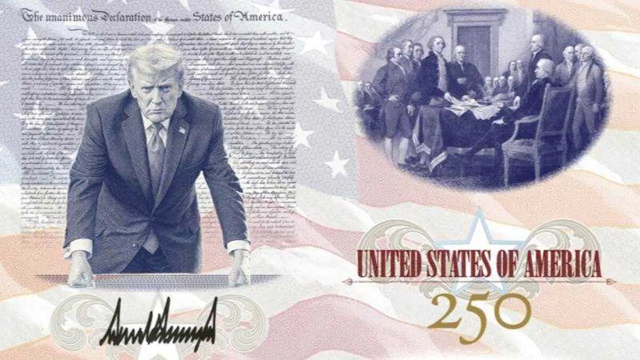 Trump pone su rostro en el pasaporte del 250 aniversario de EEUU