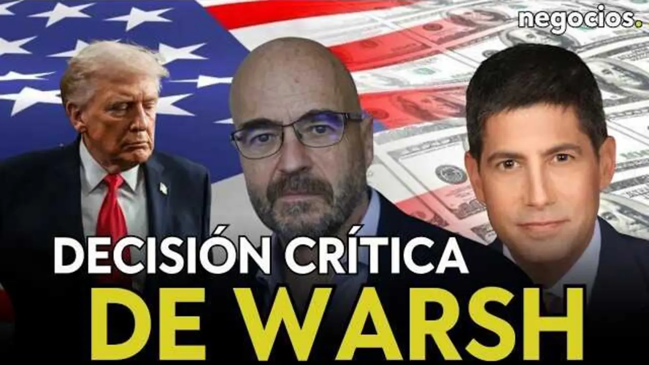 Kevin Warsh, presidente de la Reserva Federal, en una sesi&oacute;n informativa, simbolizando la delicada situaci&oacute;n monetaria en EE.UU. durante 2026.<br>                        <br>                        <br>                        <br>                      