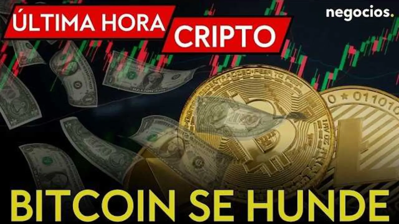 Gr&aacute;fico que muestra la ca&iacute;da de Bitcoin y el desplome en el volumen de operaciones mientras los inversores reaccionan ante la noticia.<br>                        <br>                        <br>                        <br>                      