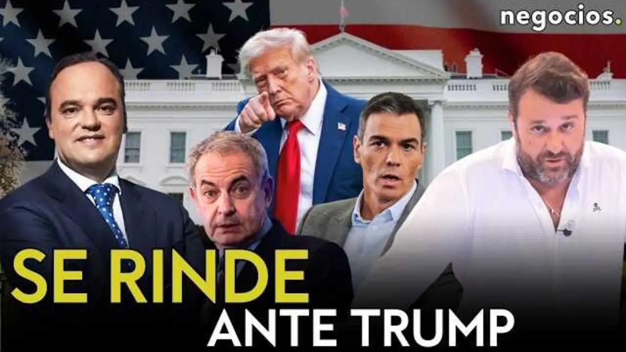 Pedro S&aacute;nchez y Donald Trump durante una reuni&oacute;n diplom&aacute;tica, reflejando la compleja relaci&oacute;n bilateral entre Espa&ntilde;a y Estados Unidos.<br>                        <br>                        <br>                        <br>                      