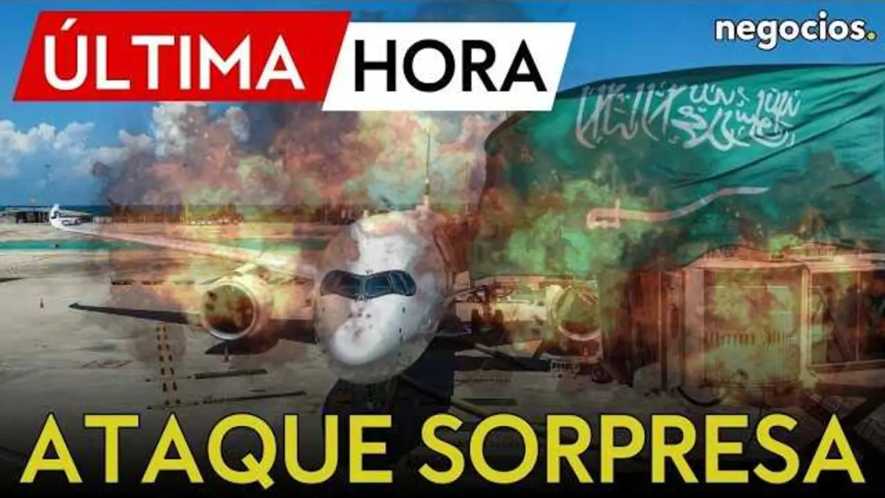 Explosion en el aeropuerto internacional de Abha tras ataque con misiles desde Yemen, que oblig&oacute; a suspender operaciones a&eacute;reas.<br>                        <br>                        <br>                        <br>                      