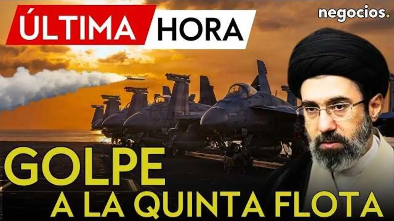 Imagen del ataque a bases estadounidenses en Bar&eacute;in, reflejada en instalaciones militares y buques petroleros afectados en el Estrecho de Ormuz.<br>                        <br>                        <br>                        <br>                      