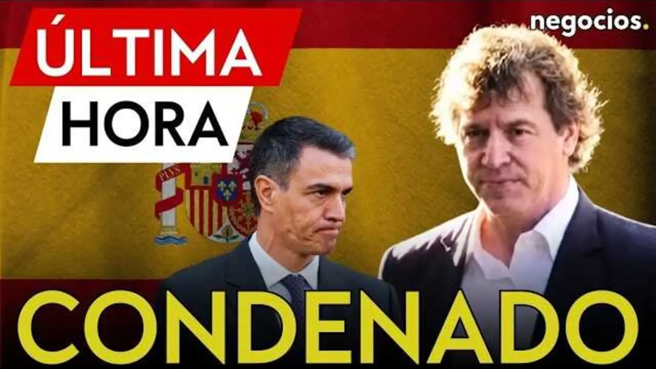 Fotograf&iacute;a del video de Negocios TV que informa sobre la condena judicial a David S&aacute;nchez, hermano de Pedro S&aacute;nchez.<br>                        <br>                        <br>                        <br>                      
