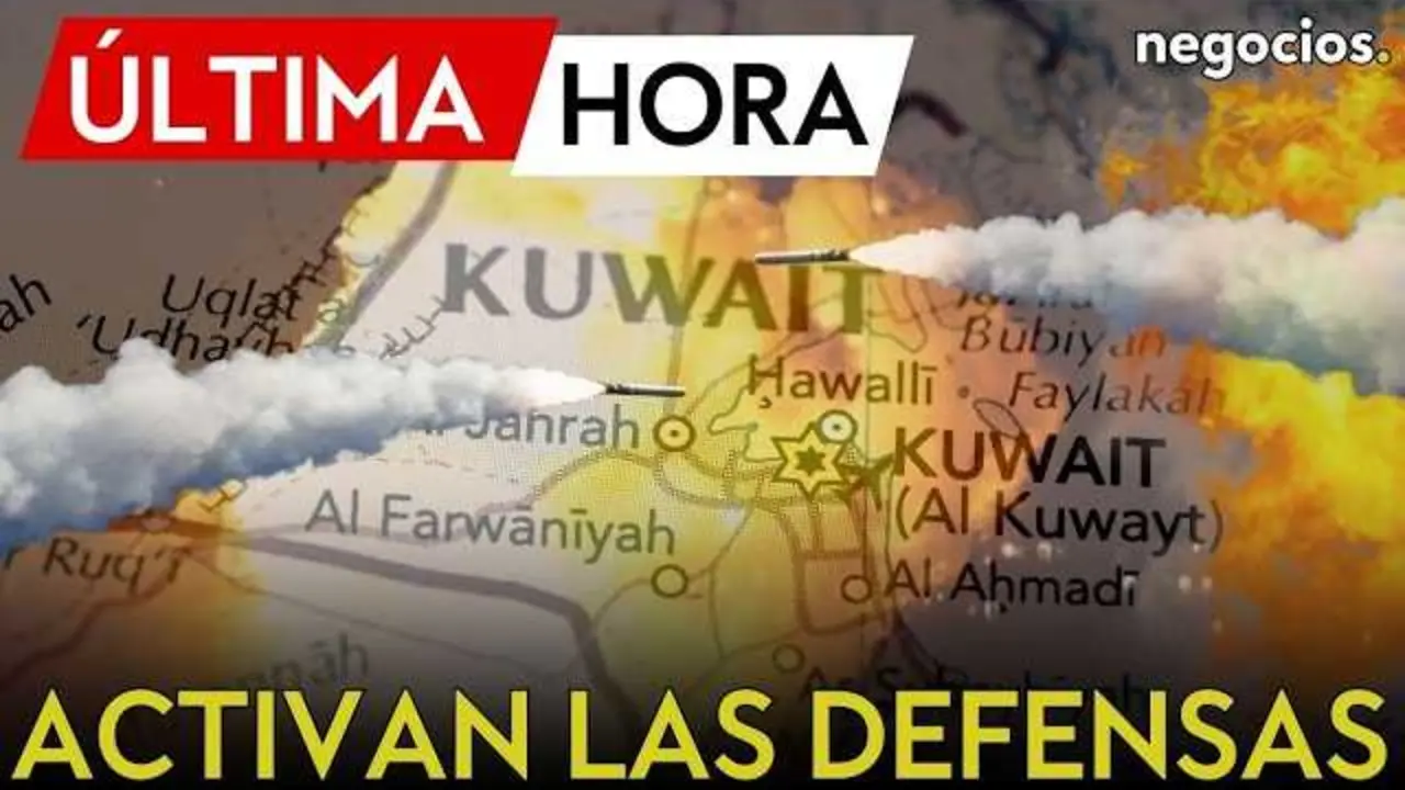 Defensas a&eacute;reas activadas en Kuwait y Bar&eacute;in ante ofensiva iran&iacute;, con el Golfo P&eacute;rsico al fondo y sirenas de alerta encendidas.<br>                        <br>                        <br>                        <br>                      