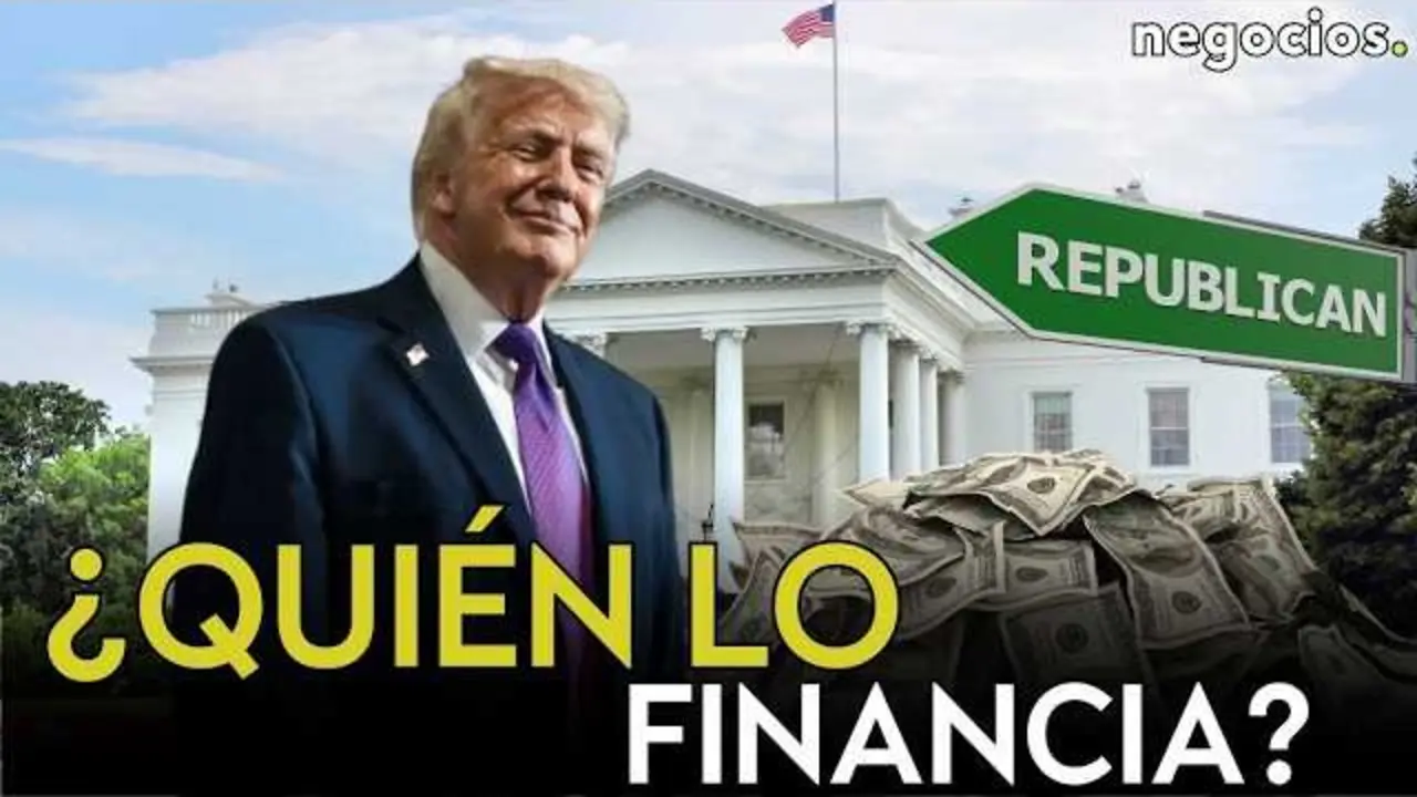 Portada del v&iacute;deo que muestra la sombra de Donald Trump superpuesta a gr&aacute;ficos financieros, representando la compleja financiaci&oacute;n detr&aacute;s de su segundo mandato.<br>                        <br>                        <br>                        <br>                      