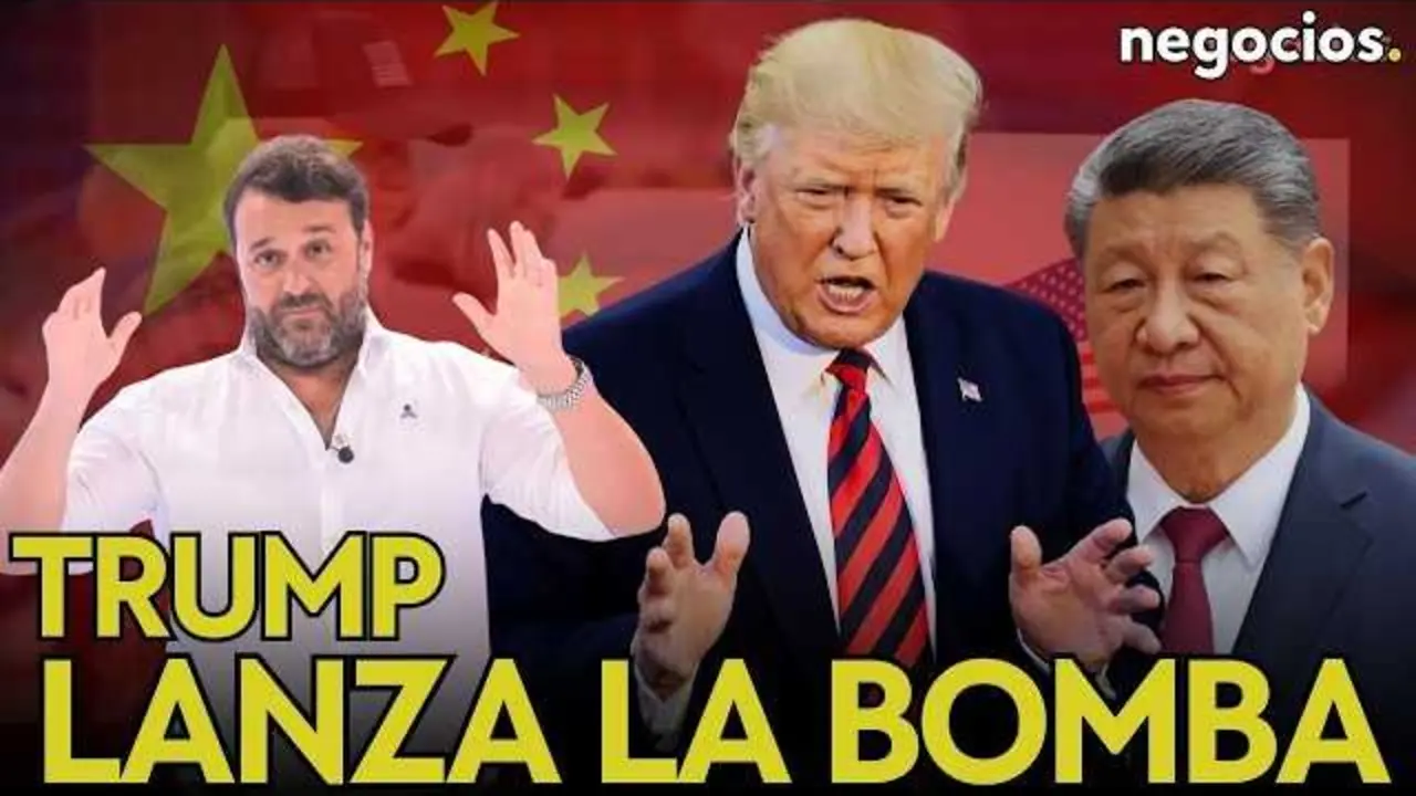 Fotograf&iacute;a en miniatura del v&iacute;deo mostrando a Donald Trump durante su discurso, con un fondo que sugiere tensi&oacute;n pol&iacute;tica y una gr&aacute;fica alusiva a ciberseguridad.<br>                        <br>                        <br>                        <br>                      