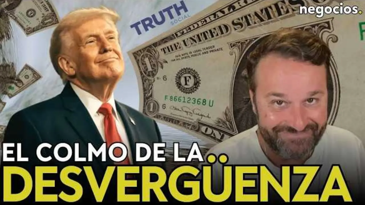 Captura de pantalla del v&iacute;deo de Truth Social y Donald Trump en Negocios TV, mostrando un dise&ntilde;o t&iacute;pico de red social con un enfoque en el titular del cobro anticipado.<br>                        <br>                        <br>                        <br>                      