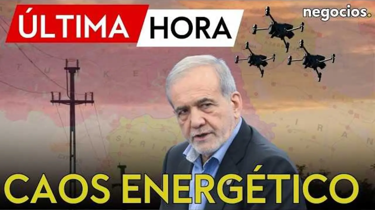 Imagen fija del v&iacute;deo sobre el ataque con drones a la planta de energ&iacute;a y desalinizaci&oacute;n en Kuwait, mostrando un plano de la infraestructura afectada.<br>                        <br>                        <br>                        <br>                      