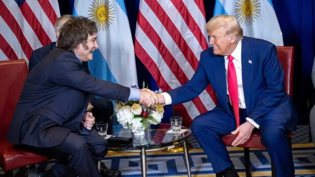 Miley y Trump en un encuentro.
