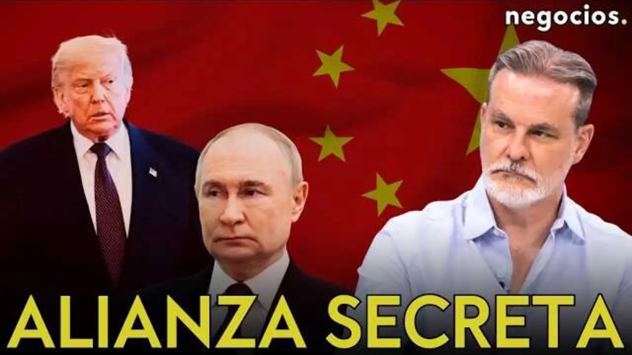 Captura del v&iacute;deo donde Eduardo Irastorza explica la alianza estrat&eacute;gica entre EEUU y Rusia para contener a China.<br>                        <br>                        <br>                        <br>                      