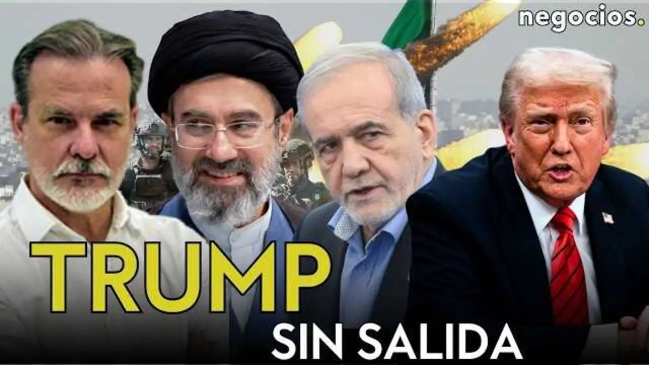 Captura del v&iacute;deo en Negocios TV sobre el conflicto entre Ir&aacute;n y Estados Unidos con expertos analizando la situaci&oacute;n.<br>                        <br>                        <br>                        <br>                      