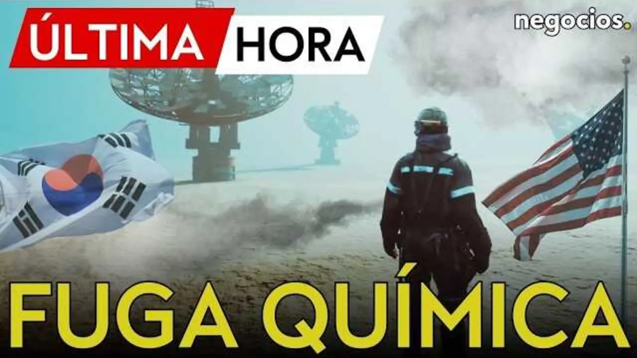 Vista a&eacute;rea de la base a&eacute;rea de Osan en Corea del Sur, donde ocurri&oacute; la fuga de f&oacute;sforo blanco que provoca una alerta m&aacute;xima.<br>                        <br>                        <br>                        <br>                      