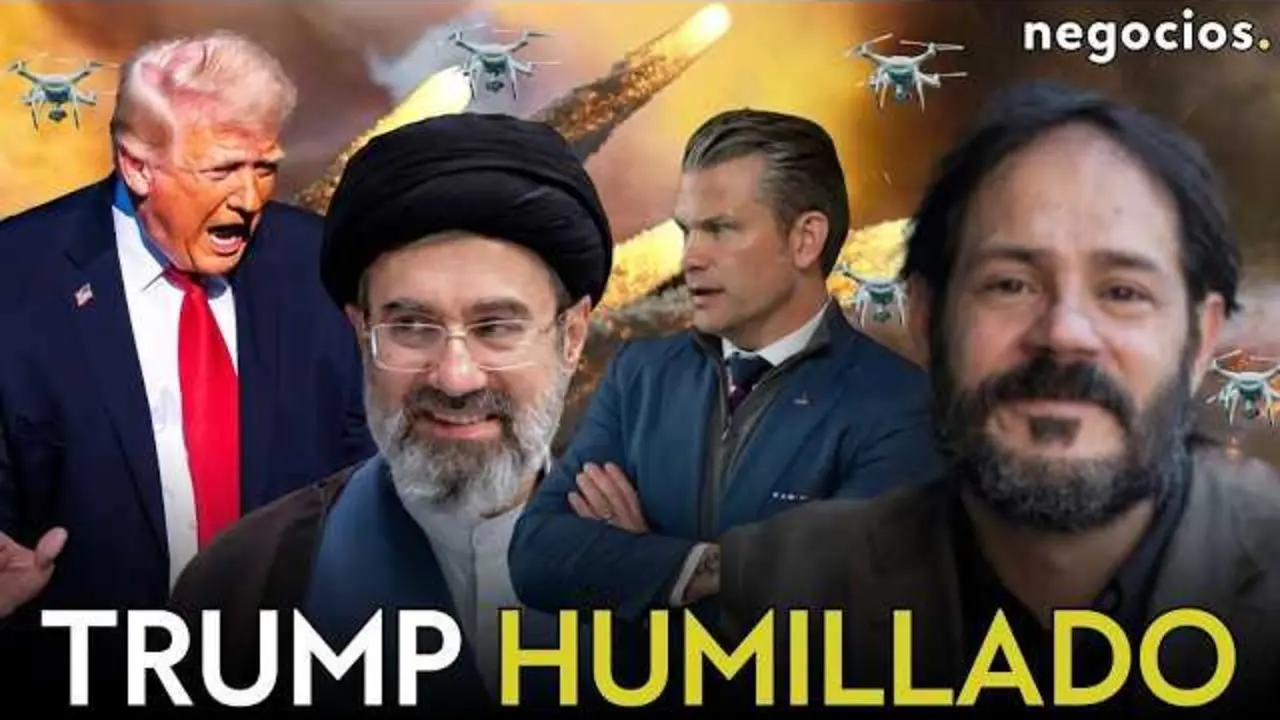 Captura de la transmisi&oacute;n en Negocios TV, mostrando el an&aacute;lisis geopol&iacute;tico sobre la crisis entre Estados Unidos e Ir&aacute;n.<br>                        <br>                        <br>                        <br>                      