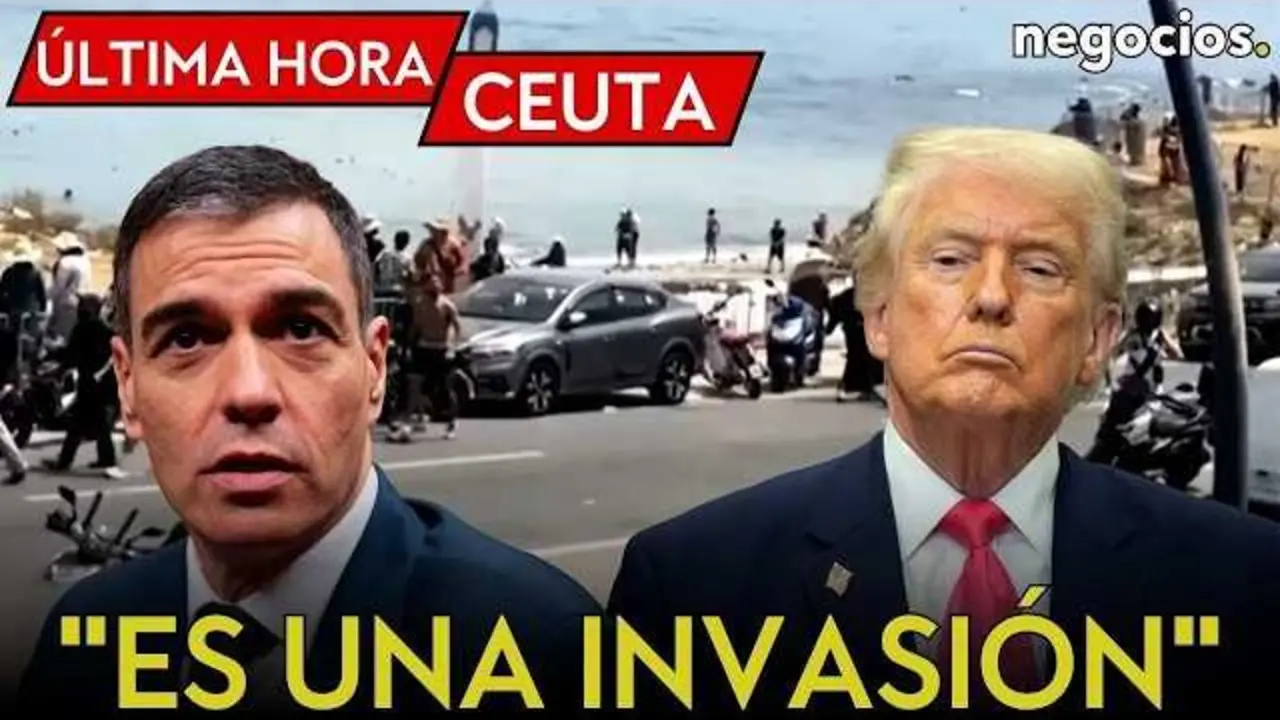 Vista de Ceuta con presencia militar y controles fronterizos durante la crisis migratoria de 2026<br>                        <br>                        <br>                        <br>                      