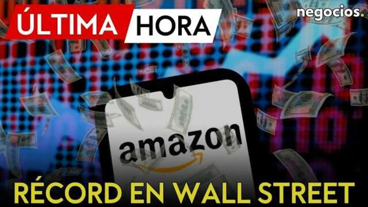 Gr&aacute;fico ilustrativo de la subida hist&oacute;rica del precio de las acciones de Amazon reflejando su valorizaci&oacute;n por encima de los tres billones de d&oacute;lares.<br>                        <br>                        <br>                        <br>                      