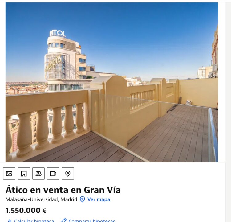 El anuncio de Idealista.