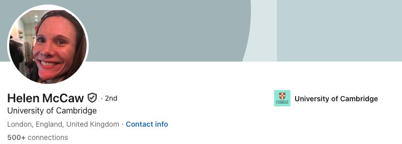 Helen McCaw en Linkedin