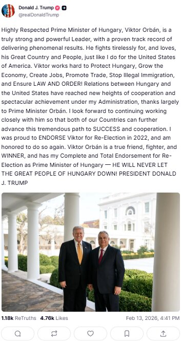 Donald Trump en Truth Social