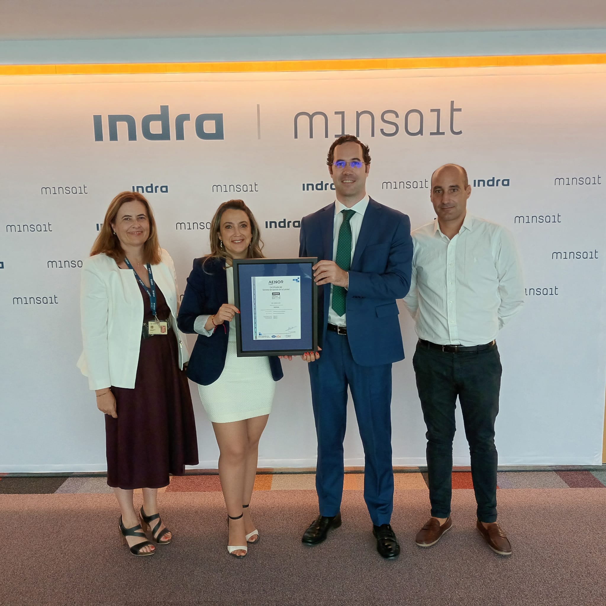 Indra renews its global quality certificate and expands its coverage to 16 countries